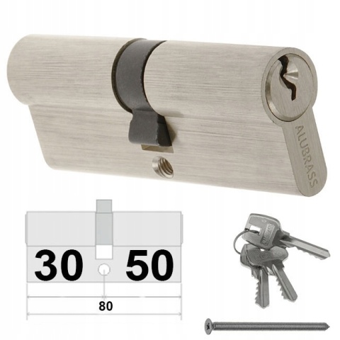 Wkładka ALUBRASS 30/50 nikiel satyna