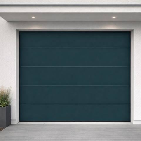 Brama garażowa segmentowa Hormann IsoMatic 2500x2125 – antracyt RAL 7016, przetłoczenia L, brama z napędem