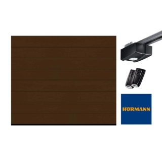 Brama 2500 x 2125 IsoMatic Garażowa Segmentowa Hormann z napędem Brąz 8028 "M"