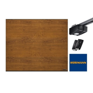 Brama 2500 x 2125 IsoMatic Garażowa Segmentowa Hormann z napędem Złoty Dąb "L"