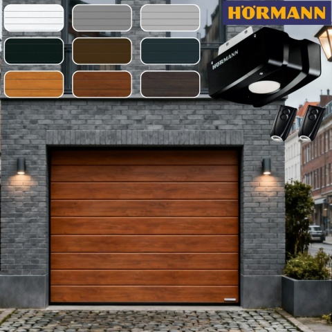 Brama Garażowa 2375 x 2125 Segmentowa Hormann z napędem Renomatic Różne Kolory