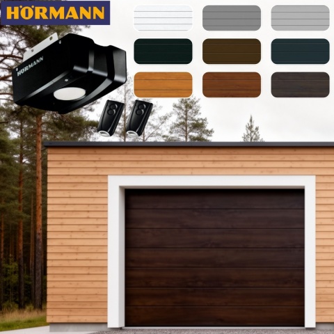 Brama Garażowa 2500 x 2125 Segmentowa Hormann z napędem Renomatic Różne Kolory