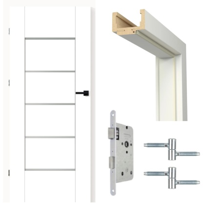 Drzwi Lumio Biel Alpejska DRE Ramowe NA MAGAZYNIE z Ościeżnicą Konfiguracja