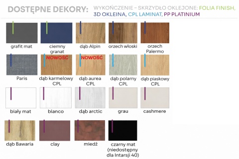 Drzwi Intarsja Voster Różne Modele i Kolory Bezprzylgowe/Przylgowe/Rewersyjne