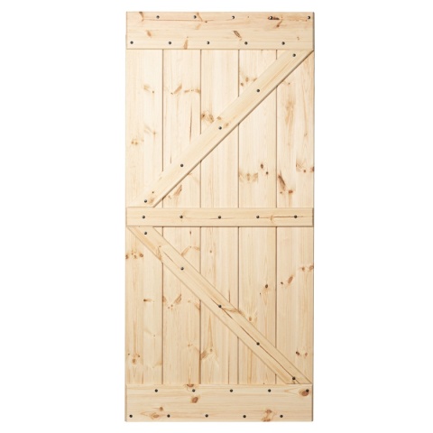 Drzwi Przesuwne Loft Sosna z systemem przesuwnym LOFT Opcja Kornik