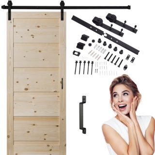 Drzwi Przesuwne Sekstet Pełne sosna z systemem przesuwnym LOFT Opcja