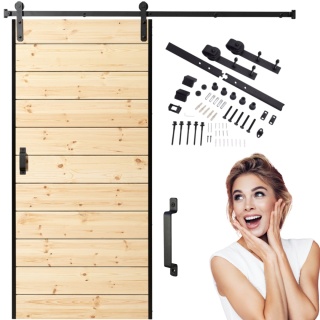 Drzwi Przesuwne Industrial Sosnowe z systemem przesuwnym LOFT Opcja Kornik