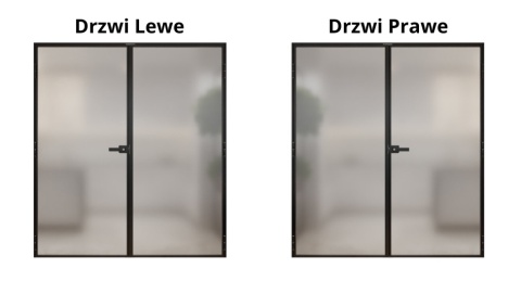 Drzwi Szklane Dwuskrzydłowe Lever Symetric 8 Pól Szyba Przeźroczysta Różne Wymiary