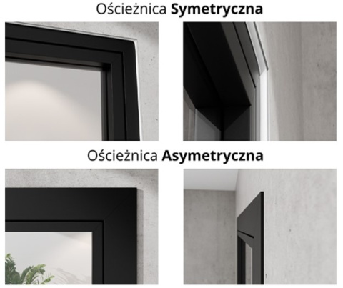 Drzwi Szklane Dwuskrzydłowe Lever Symetric 8 Pól Szyba Przeźroczysta Różne Wymiary