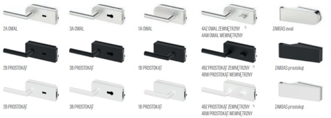 Drzwi Szklane Loftowe GRAF 64 Erkado z Ościeżnicą Kolory z Okuciami Zestaw Konfiguracja