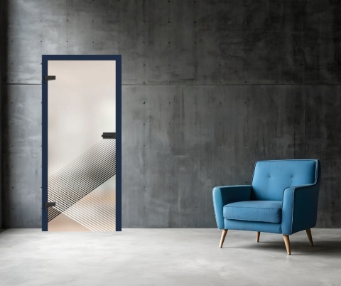 Drzwi Szklane Loftowe GRAF 54 Erkado z Ościeżnicą Kolory z Okuciami Zestaw Konfiguracja