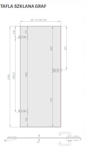 Drzwi Szklane Loftowe GRAF 42 Erkado z Ościeżnicą Kolory z Okuciami Zestaw Konfiguracja