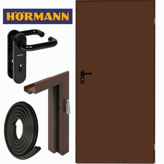 Drzwi Techniczne Brązowe Hormann ZK ISO 100cm 1000 x 2000