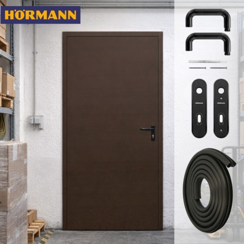 Drzwi Techniczne Brązowe Hormann ZK ISO 80cm 800 x 2000