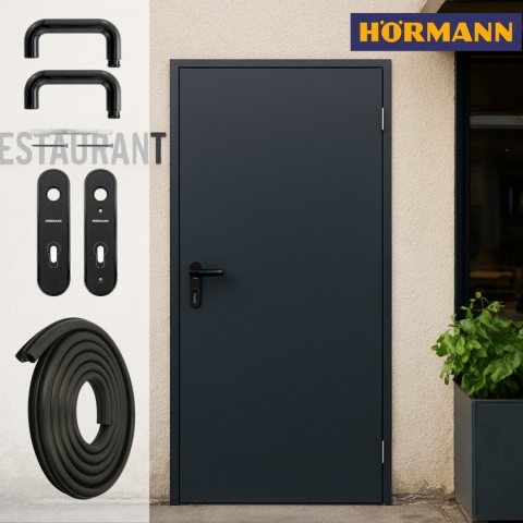 Drzwi Techniczne Hormann ZK ISO Antracyt 100cm 1000 x 2000