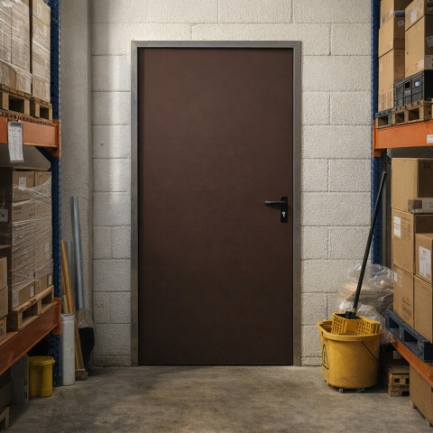 Drzwi techniczne stalowe antracyt RAL7016 Antracytowe drzwi stalowe antywłamaniowe RAL7016