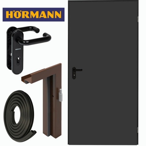 Drzwi budowlane antracyt RAL7016 stalowe