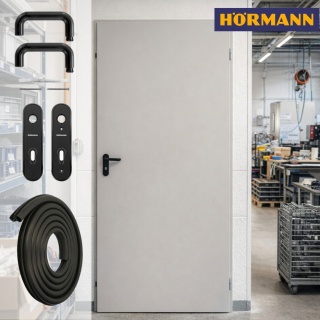 Drzwi Techniczne Szare Hormann ZK ISO 100cm 1000 x 2000 RAL7035