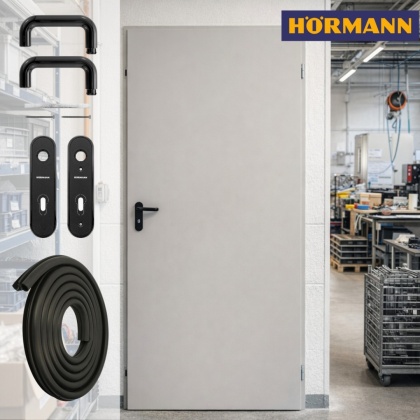 Drzwi Techniczne Szare Hormann ZK ISO 100cm 1000 x 2000 RAL7035
