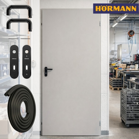 Drzwi Techniczne Szare Hormann ZK ISO 100cm 1000 x 2000 RAL7035