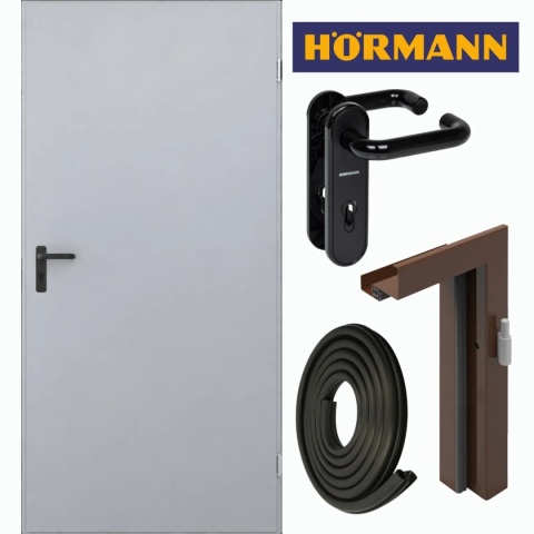 Drzwi hotelowe szare RAL7035 stalowe Szare drzwi szpitalne RAL7035 stalowe Drzwi biurowe szare RAL7035 stalowe