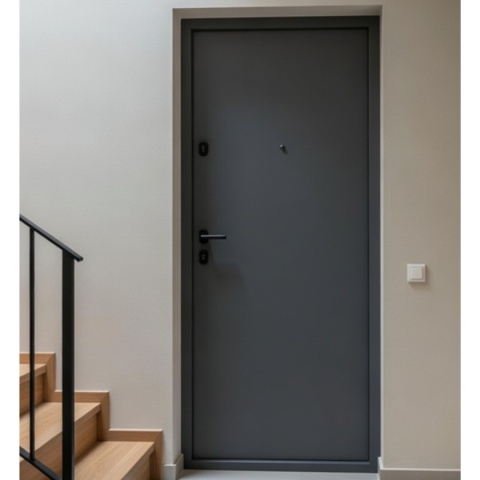 Drzwi wejściowe GERDA Simply RC2 antracyt – realizacja montażu w mieszkaniu, drzwi antywłamaniowe pełne 60 mm