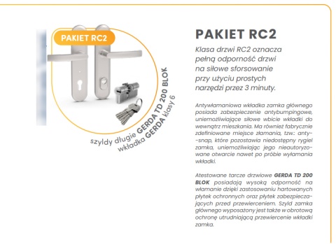 Drzwi Wejściowe GERDA SIMPLY RC2 do mieszkań Orzech Pełne 60mm OUTLEET