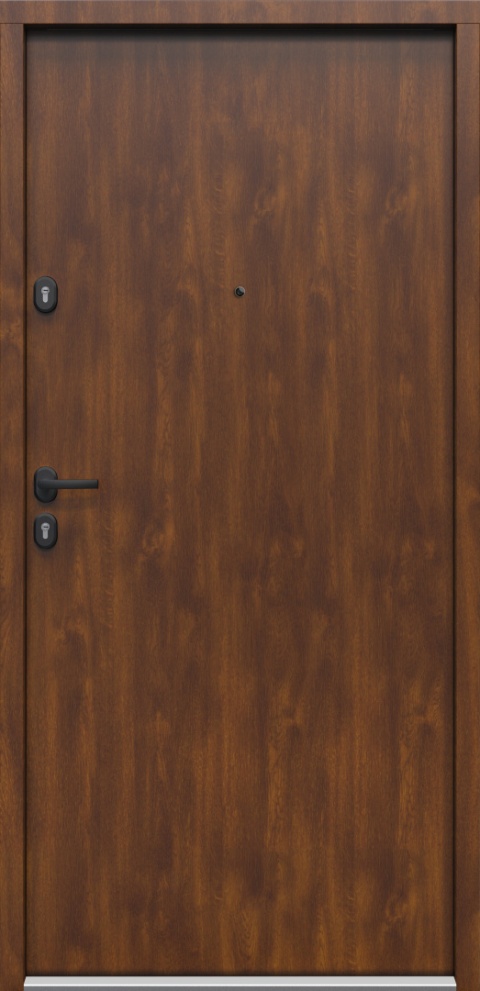 Drzwi Wejściowe GERDA SIMPLY RC2 do mieszkań Orzech Pełne 60mm OUTLEET