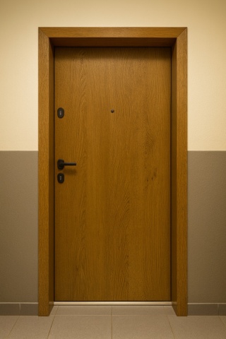 Drzwi Wejściowe GERDA SIMPLY RC2 do mieszkań Złoty Dąb Pełne 60mm SZYBKA REALIZACJA