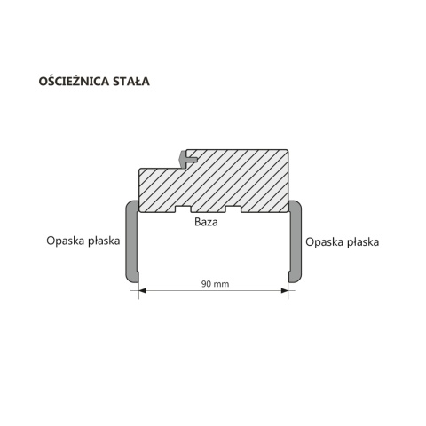 Drzwi drewniane Duo Szpros Pełne z Ościeżnicą Stałą lub Regulowaną Zestaw Pełne