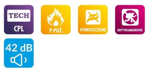 Drzwi wejściowe NEFRYT EI30 RC3 42Db Przeciwpożarowe Dymoszczelne DRE z ościeżnicą hybrydową Antywłamaniowe Kolory Konfiguracja