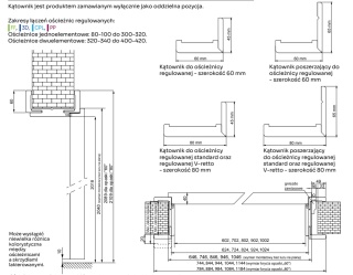 Ościeżnica Regulowana Przylgowa 80 Lewa 18-22 Dąb Catania OD RĘKI