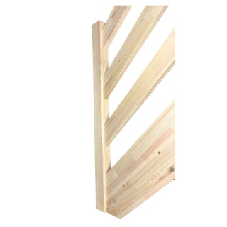 Schody MP MAX Ażurowe Balustrada drewniana Proste Sosnowe z podstopnicami