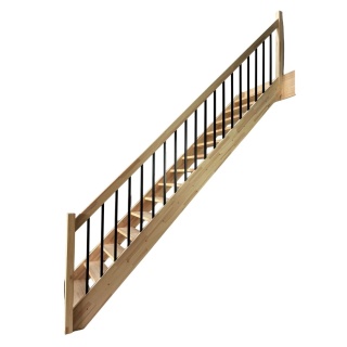 Schody MP MAX Ażurowe Tralka Czarna Pion 22x22 Proste Sosnowe Balustrada