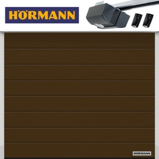 Brama 2500 x 2125 IsoMatic Garażowa Segmentowa Hormann z napędem Brąz 8028 "M"