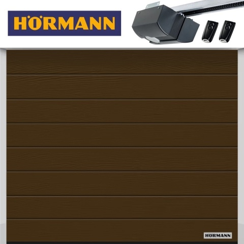 Brama 2500 x 2125 IsoMatic Garażowa Segmentowa Hormann z napędem Brąz 8028 "M"