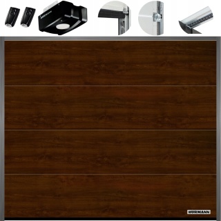 Brama 2500 x 2125 IsoMatic Garażowa Segmentowa Hormann z napędem Dark Oak "L"