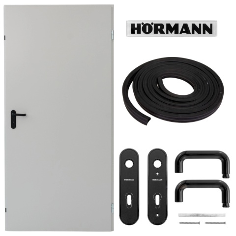 Drzwi Techniczne Szare Hormann ZK ISO 100cm 1000 x 2000 RAL7035