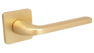 Klamka AURETTA SLIM rozeta kwadrat satyna mosiądz BLITZ Premium