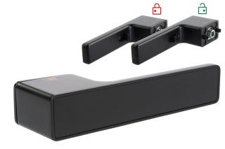 Klamka INTRA SMART Lock rozeta prostokątna czarny BLITZ Premium