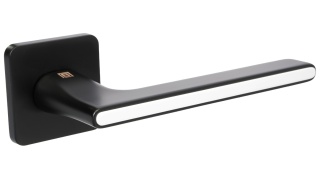 Klamka SALVIRO SLIM rozeta kwadrat czarny/biały BLITZ Premium