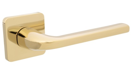 Klamka AURETTA SLIM rozeta kwadrat mosiądz PVD BLITZ Premium