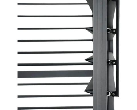Panel Żaluzjowy Regulowany 123 cm - Pergola tarasowa MIRADOR 4m Deluxe i Premium 111 - Antracyt