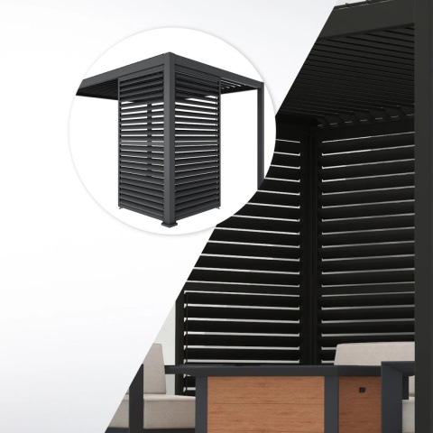 Panel Żaluzjowy Regulowany 113 cm - Pergola tarasowa MIRADOR 3,6m Deluxe i Premium 111 - Antracyt