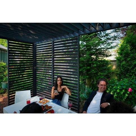 Panel Żaluzjowy Stały 113 cm - Pergola tarasowa MIRADOR Deluxe i Premium 111 - Antracyt