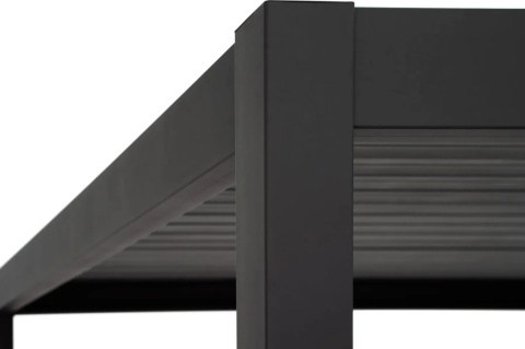 Pergola Tarasowa Deluxe 111 3 x 3,6 m Aluminiowa Wolnostojąca z Regulowanymi Lamelami Antracyt
