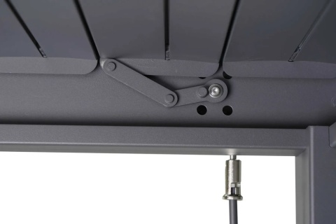 Pergola Tarasowa Deluxe 111 3 x 3,6 m Aluminiowa Wolnostojąca z Regulowanymi Lamelami Antracyt