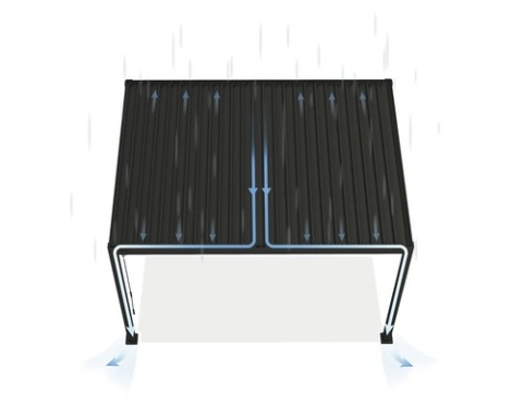 Pergola Tarasowa Deluxe 111 3 x 3 m Wolnostojąca Ogrodowa Full-Alu Szara