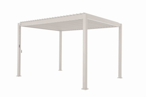 Pergola Tarasowa Deluxe 111 3 x 4 m Aluminiowa z Regulowanymi Lamelami Biała