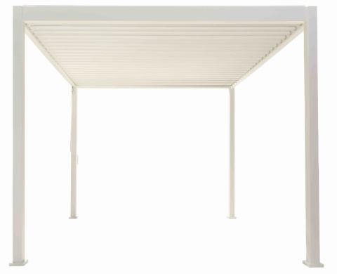 Pergola Tarasowa Deluxe 111 3 x 4 m Aluminiowa z Regulowanymi Lamelami Biała
